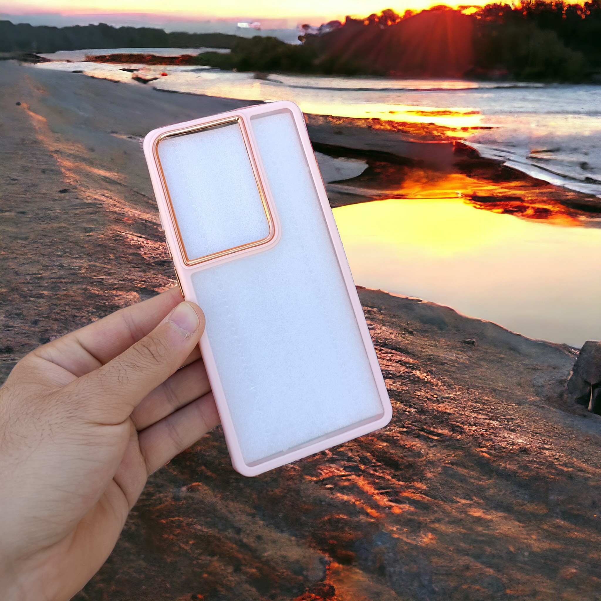کاور شفاف دکمه فلزی مدل New Skin مناسب برای گوشی موبایل Redmi Note 13 Pro 4G-Poco M6 Pro 4G