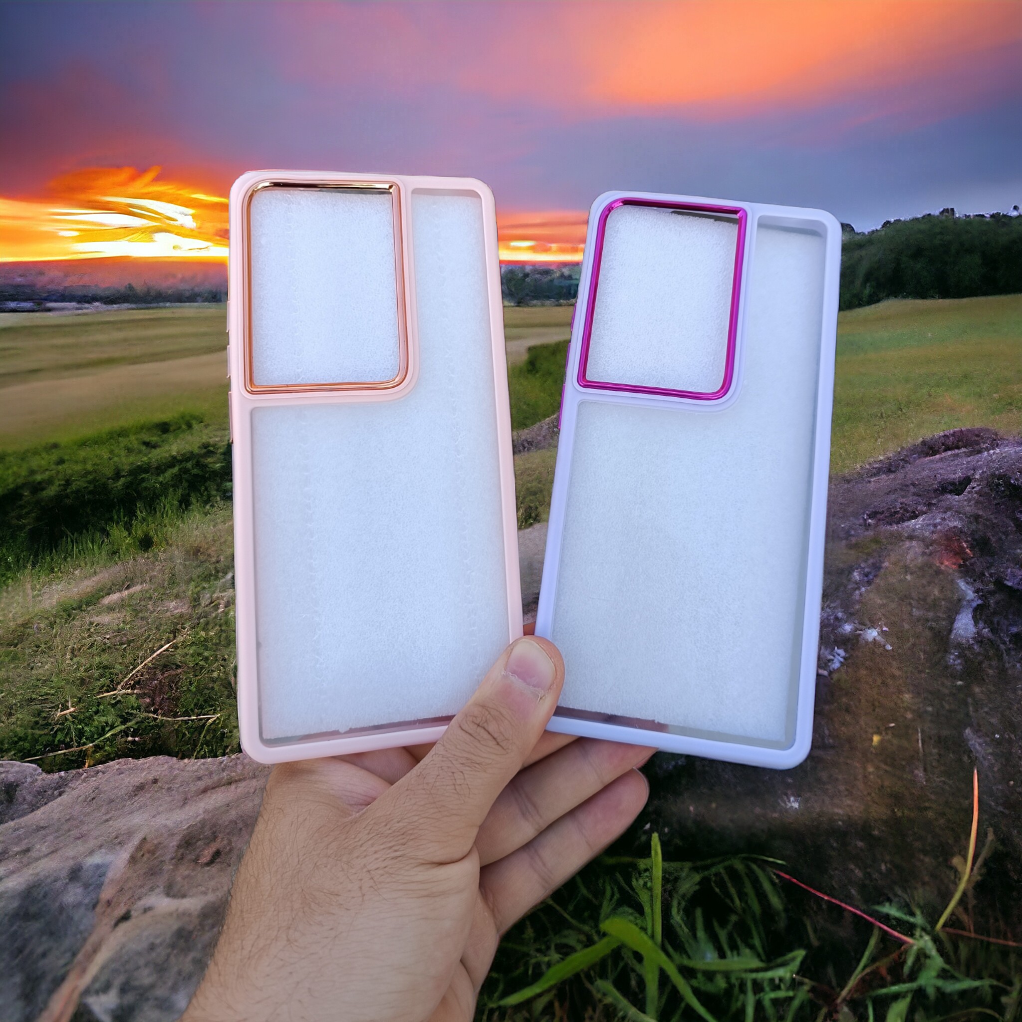 کاور شفاف دکمه فلزی مدل New Skin مناسب برای گوشی موبایل Redmi Note 13 Pro 4G-Poco M6 Pro 4G