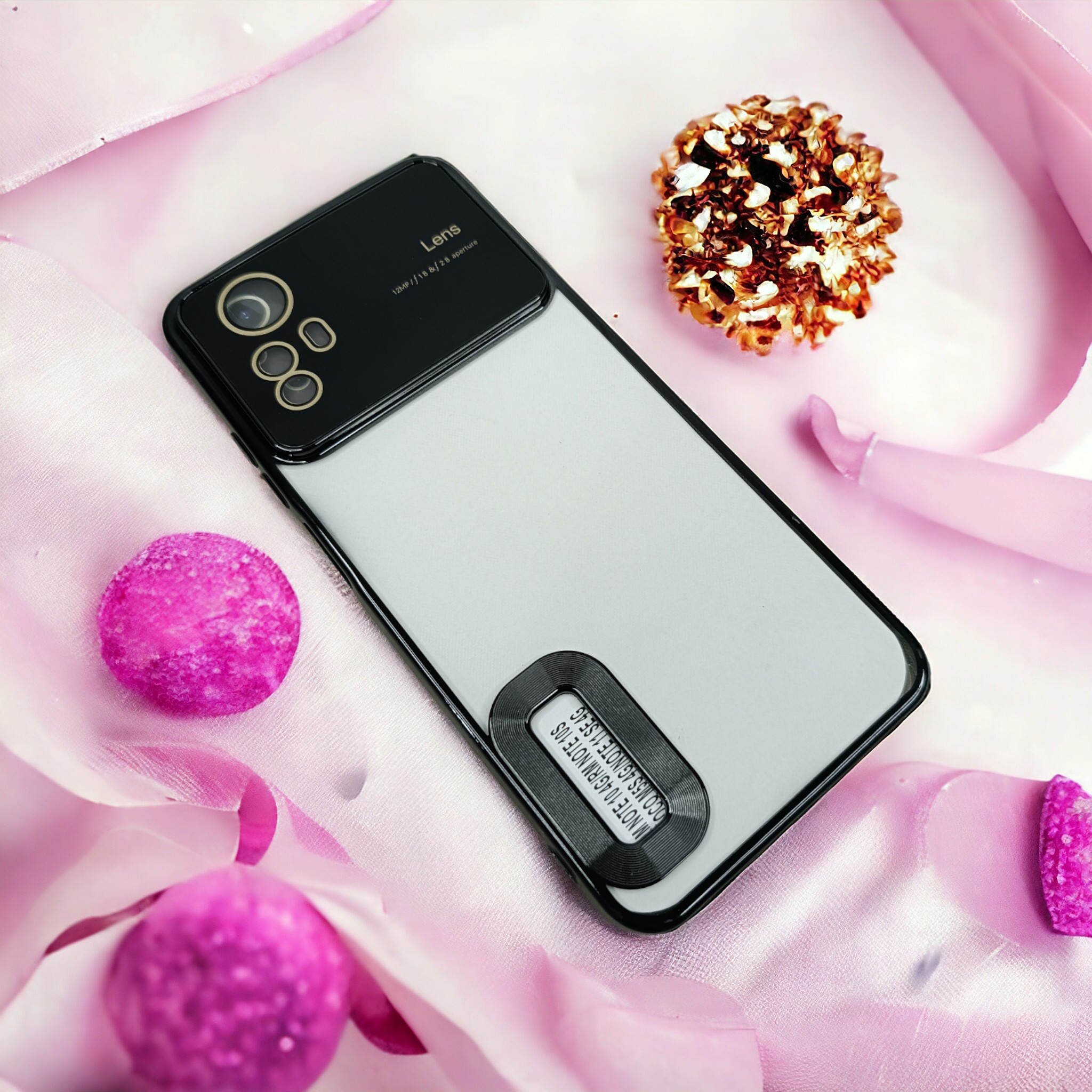 قاب شفاف الکترو محافظ لنز دار مناسب برای Xiaomi Redmi Note 12s