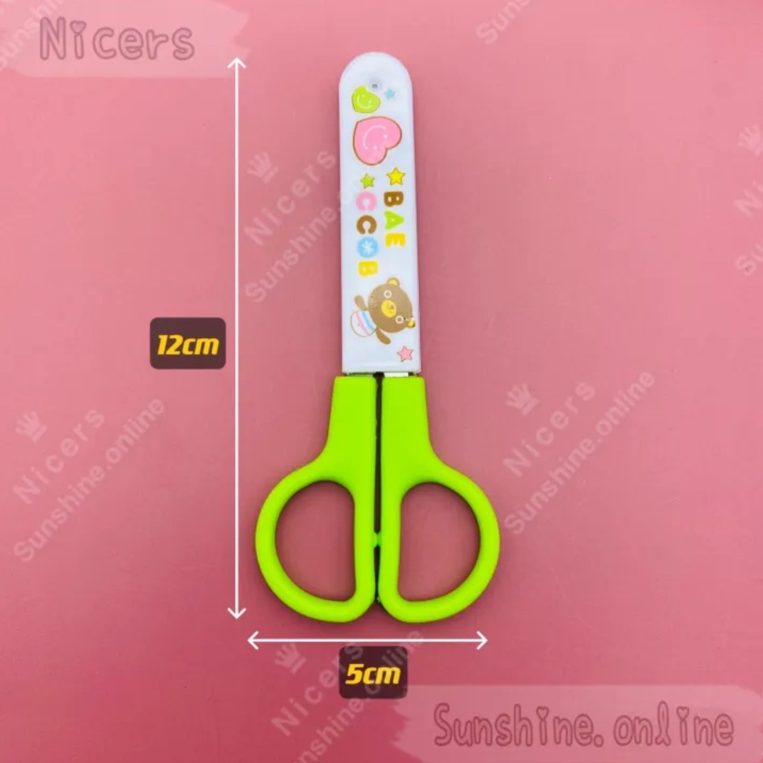 قیچی مهد کودک غلاف دار نوک گرد مدل HQT-6021 بسته 1 عددی