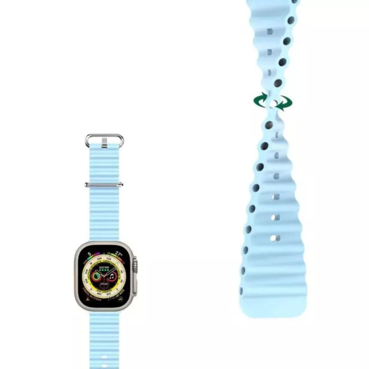 بند سیلیکونی ساعت هوشمند اپل واچ مدل اوشن برند ACCESSORIES سایز 35mm بسته 1 عددی
