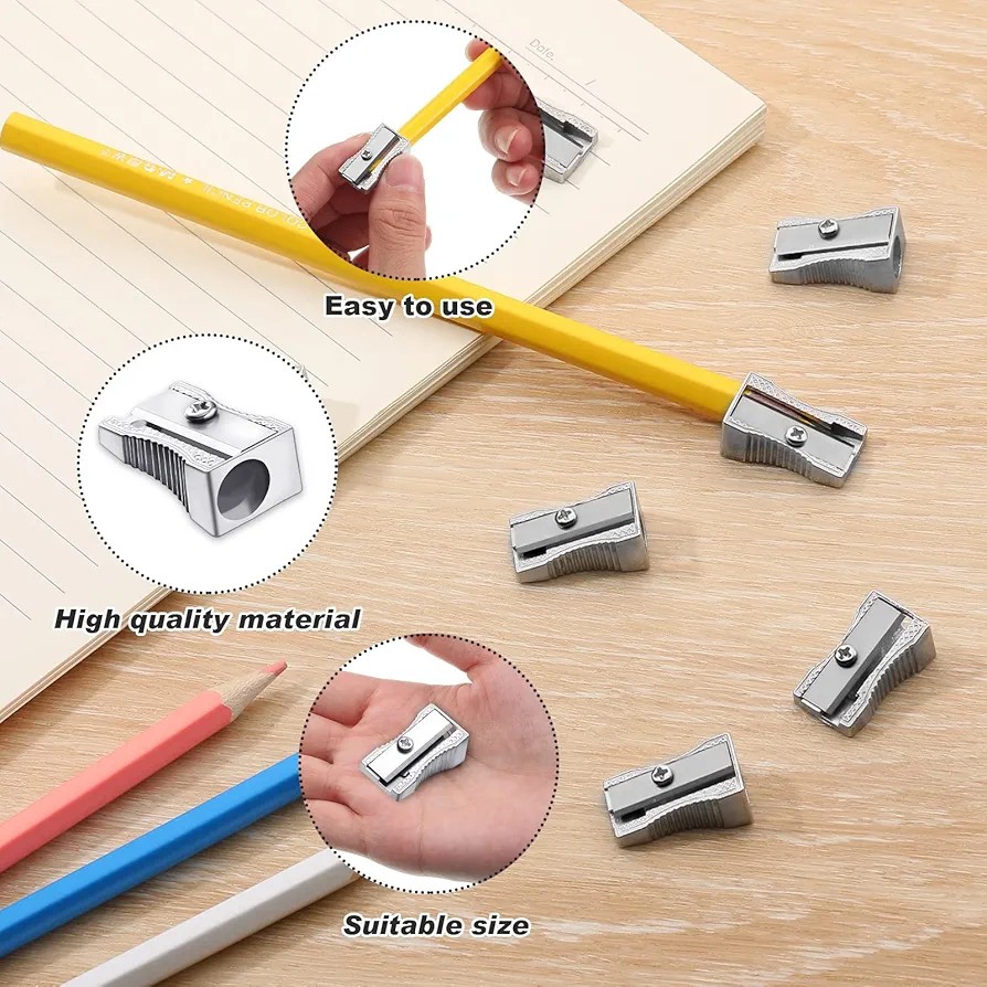 تراش حرفه ای آلمینیومی تک سوراخ برند metal،ساخت کمپانی مشهور آلمانی،دارای تیغه های بسیار تیز و خوش برش،مناسب انواع مداد