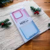 کاور شفاف دکمه فلزی دو رنگ مدل New Skin مناسب برای گوشی Xiaomi Redmi 12C