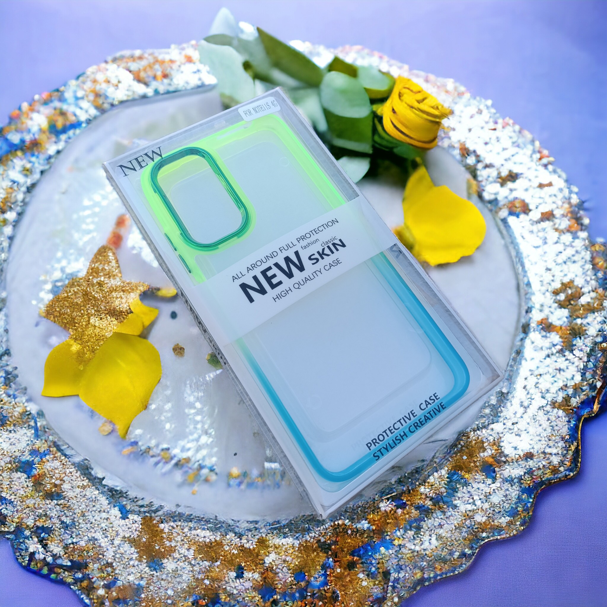 کاور شفاف دکمه فلزی دو رنگ مدل New Skin مناسب برای گوشی Xiaomi Redmi Note 11 4g-note 11s