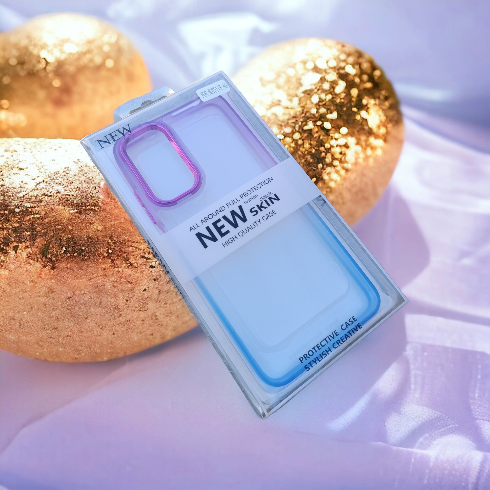 کاور شفاف دکمه فلزی دو رنگ مدل New Skin مناسب برای گوشی Xiaomi Redmi Note 11 4g-note 11s