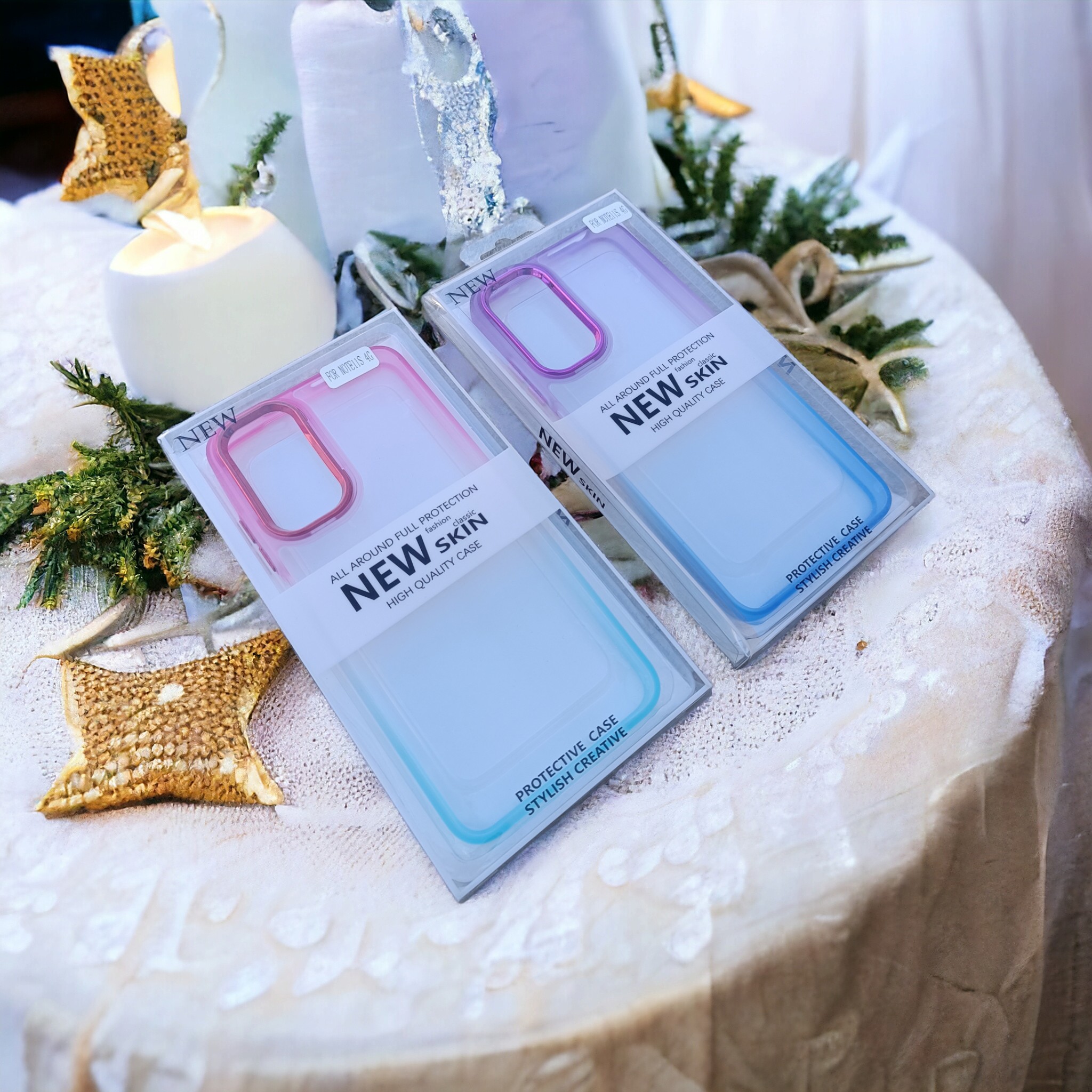 کاور شفاف دکمه فلزی دو رنگ مدل New Skin مناسب برای گوشی Xiaomi Redmi Note 11 4g-note 11s