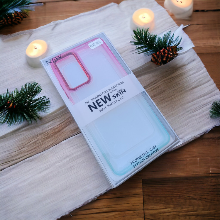 کاور شفاف دکمه فلزی دو رنگ مدل New Skin مناسب برای گوشی Xiaomi Redmi Note 11 Pro 4g-5g 2022-12 Pro 4g