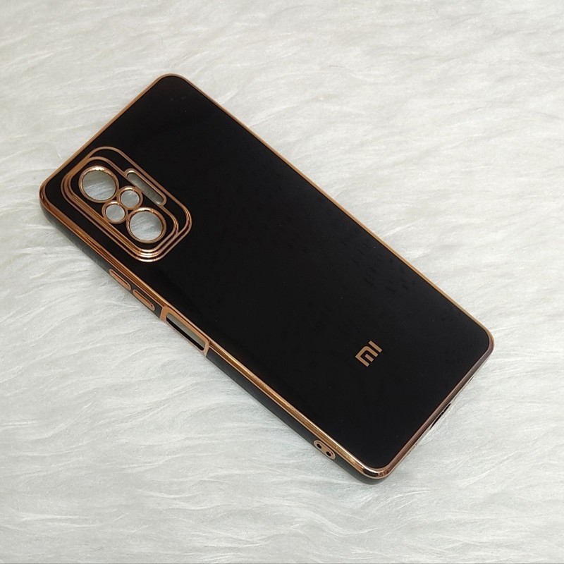قاب گوشی ژله ای مای کیس گلد لاین دور طلایی براق محافظ لنز دار برای گوشی Redmi Note 10 Pro 4g-Note 10 Pro Max