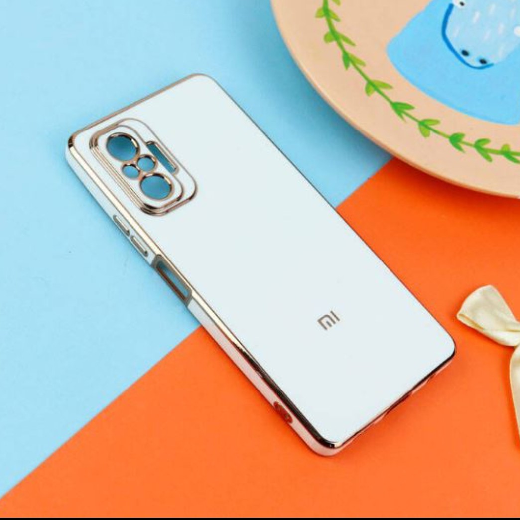 قاب گوشی ژله ای مای کیس گلد لاین دور طلایی براق محافظ لنز دار برای گوشی Redmi Note 10 Pro 4g-Note 10 Pro Max