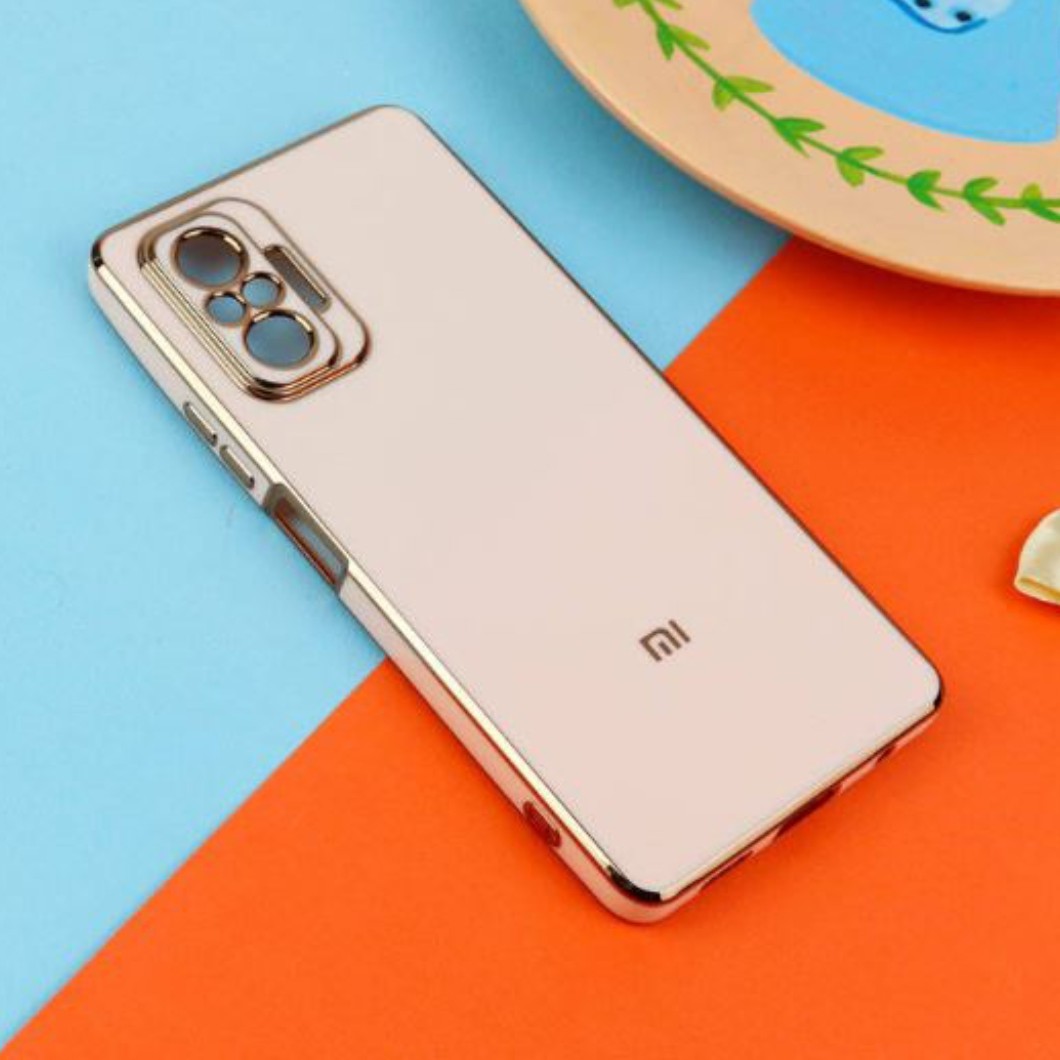 قاب گوشی ژله ای مای کیس گلد لاین دور طلایی براق محافظ لنز دار برای گوشی Redmi Note 10 Pro 4g-Note 10 Pro Max