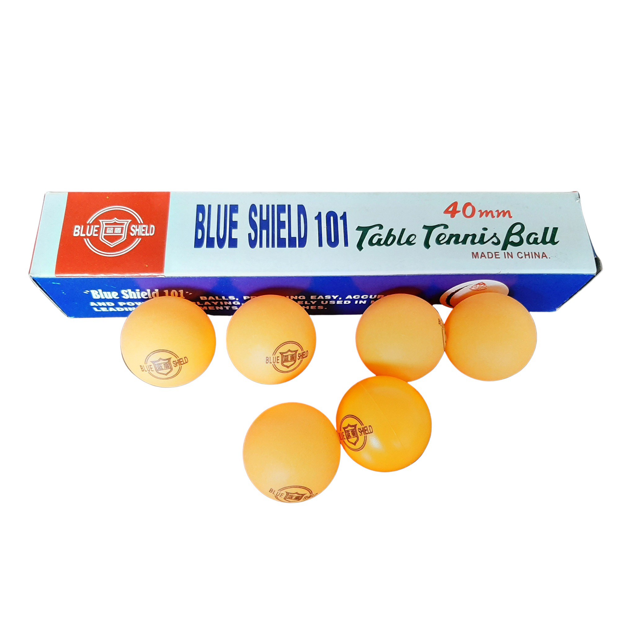 توپ پینگ پنگ بلو شیلد Blue Shield مدل 101 بسته 6 عددی/دارای طراحی بدون درز برای پرواز یکنواخت و دقیق (تخفیف ویژه)