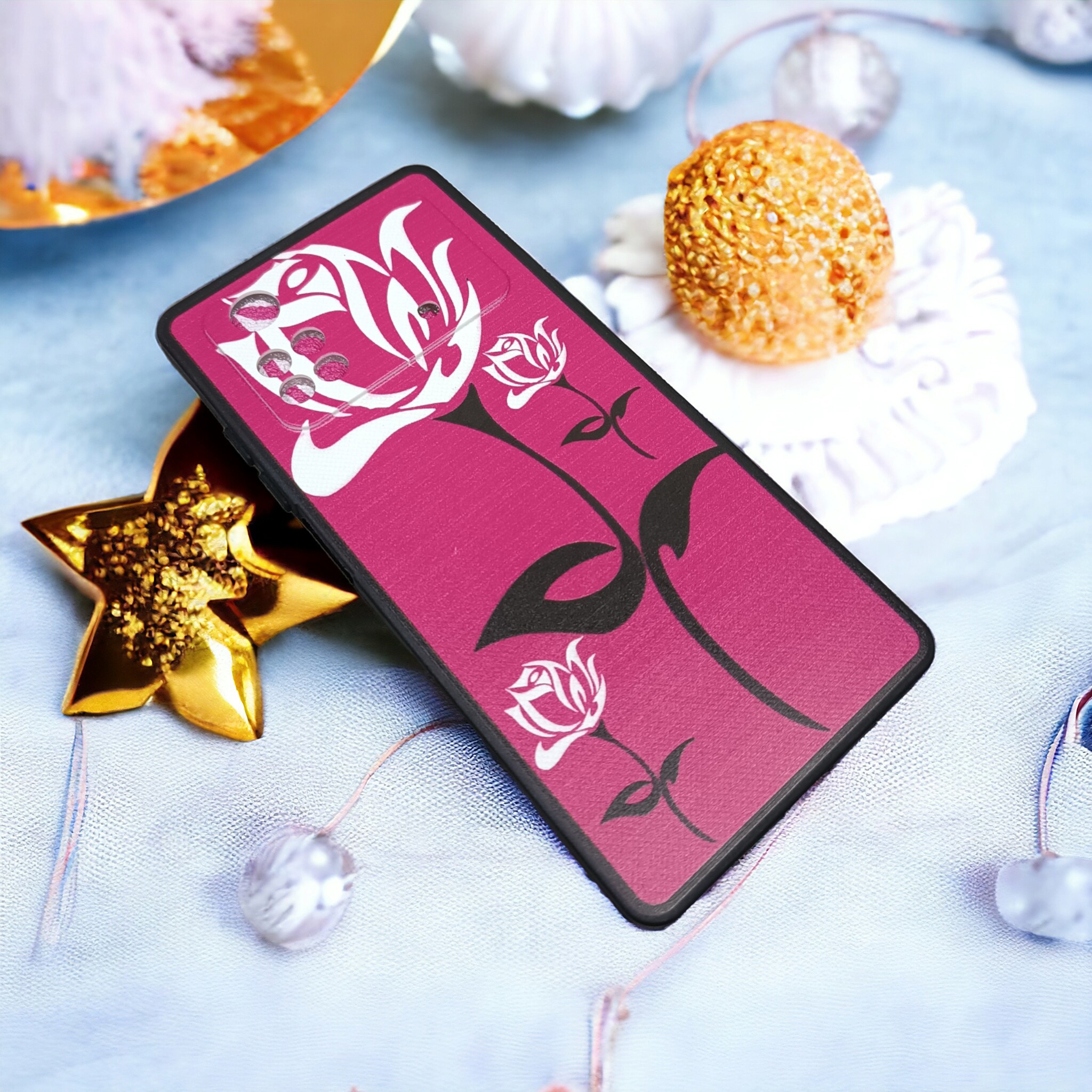 قاب فانتزی و برجسته محافظ لنز دار دخترانه مناسب برای گوشی موبایل Xiaomi Poco M4 Pro 4g