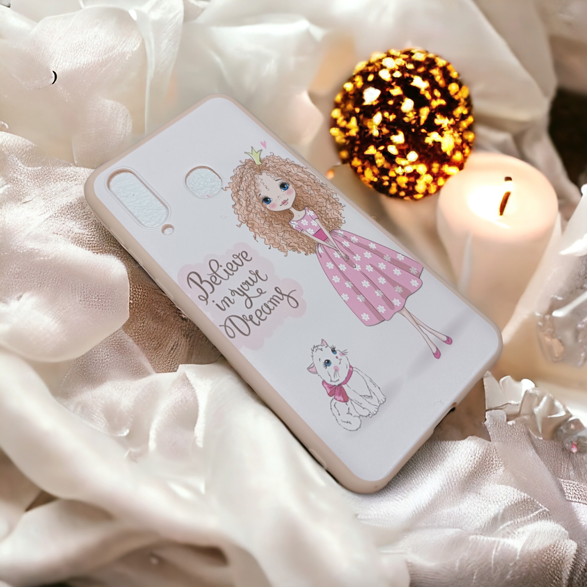 کاور طرحدار ژله ای دخترانه مناسب برای گوشی موبایل Samsung Galaxy A60