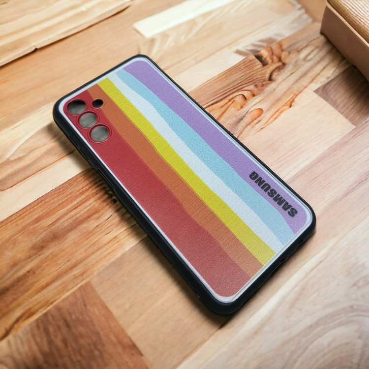 کاور رنگین کمانی ژله ای محافظ لنز دار مناسب برای گوشی موبایل Samsung Galaxy A13 5G