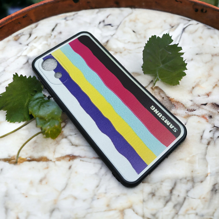 کاور رنگین کمانی ژله ای محافظ لنز دار مناسب برای گوشی موبایل Samsung Galaxy A03 Core