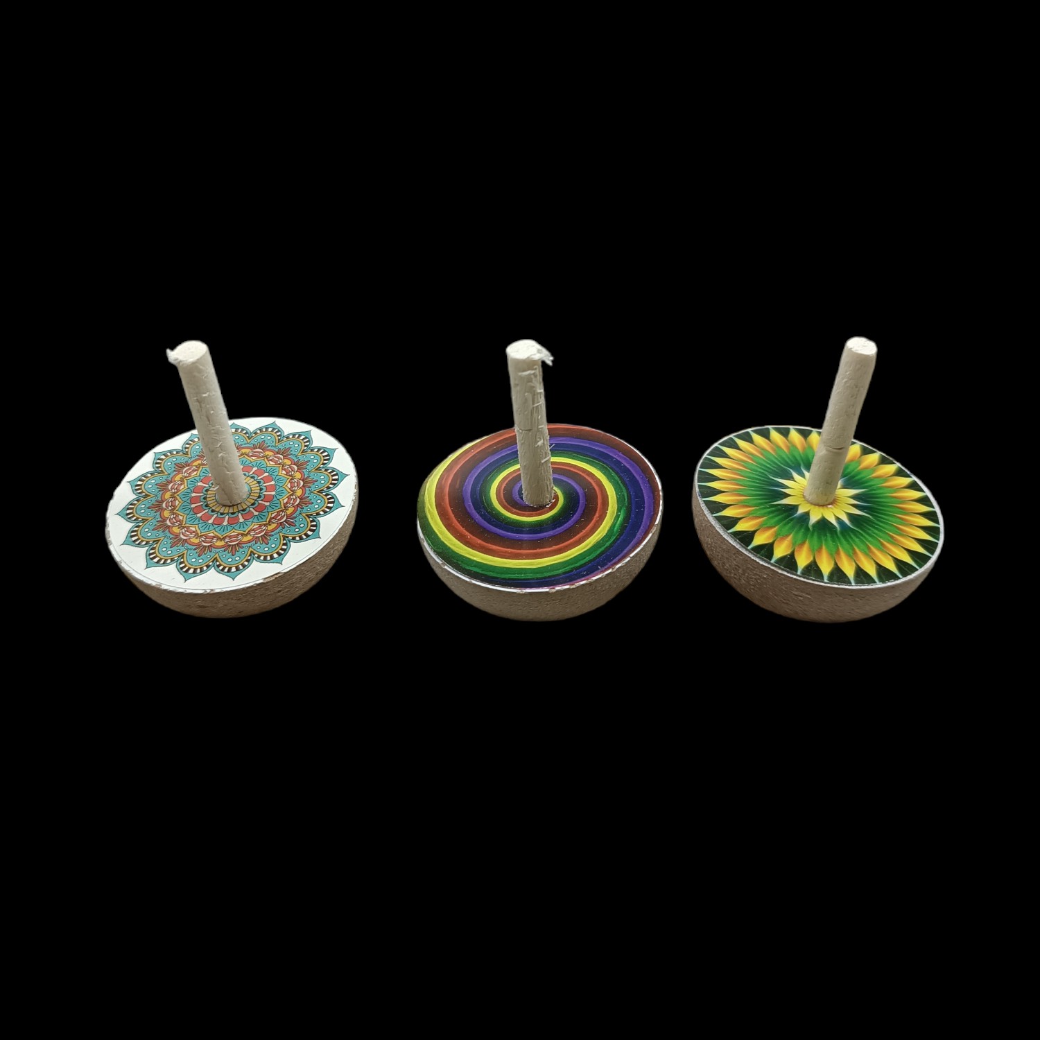فرفره چوبی مدل دسته دار با قطر 43 میلی متر،سرگرمی نوستالژی و مهیج،در چندین طرح زیبا و جذاب،کاملا بی خطر،بسته 1 عددی
