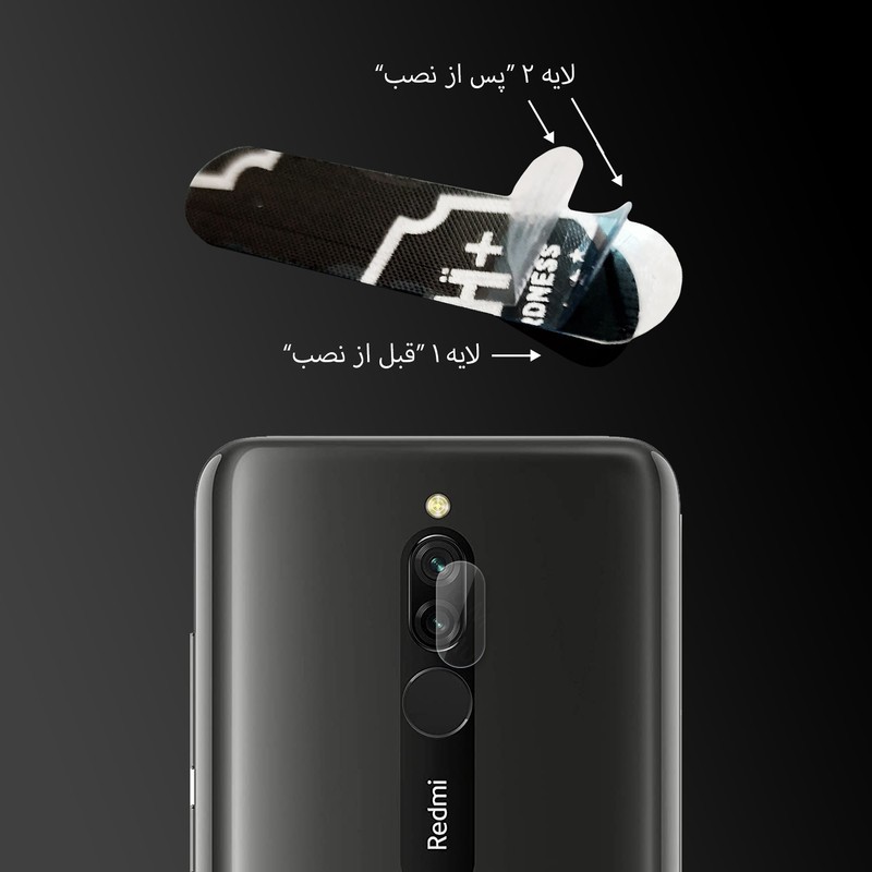 محافظ لنز دوربین از نوع سرامیکی مناسب برای گوشی موبایل شیائومی Xiaomi Redmi 8