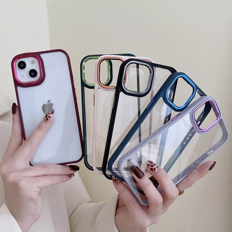 کاور شفاف دکمه فلزی مدل New Skin مناسب برای گوشی موبایل Samsung galaxy A14 4G-5G