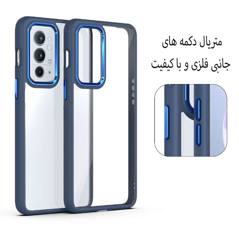 کاور شفاف دکمه فلزی مدل New Skin مناسب برای گوشی موبایل Samsung Galaxy A50-A50s-A30s