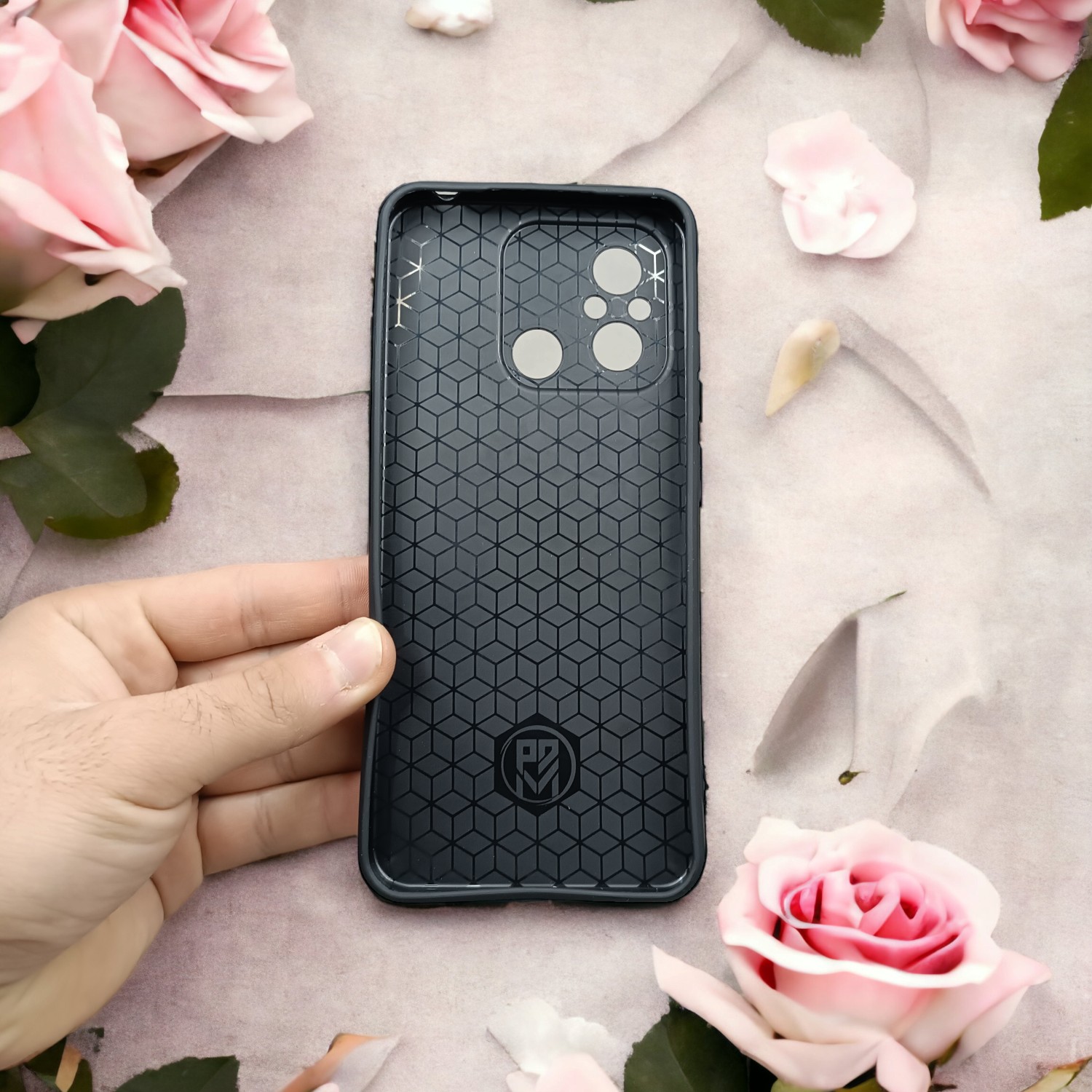 کاور ژله ای مشکی لوگودار محافظ لنز دار مناسب برای گوشی Xiaomi Redmi 12C