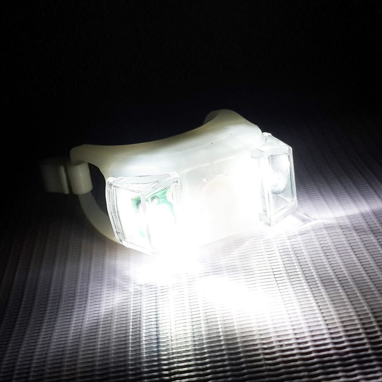ست چراغ جلو و عقب دوچرخه ژله ای باتری خور LED (دارای 3 حالت نوردهی) مدل HL-009 بسته 2 عددی