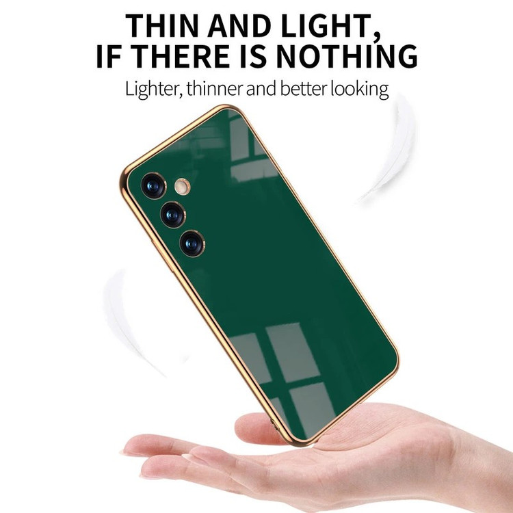قاب گوشی Samsung galaxy A34 ژله ای مای کیس گلد لاین دور طلایی براق محافظ لنز دار