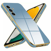 قاب گوشی Samsung galaxy A34 ژله ای مای کیس گلد لاین دور طلایی براق محافظ لنز دار