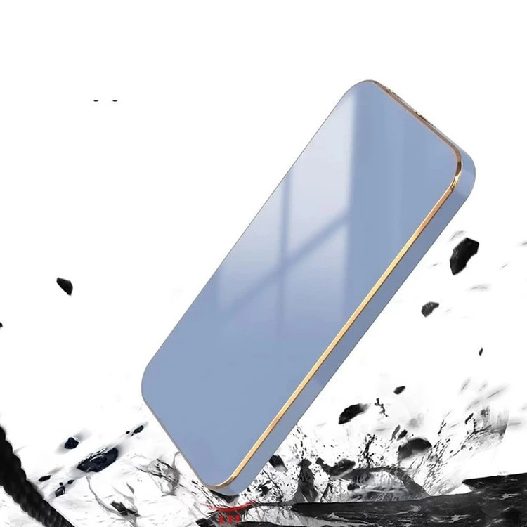 قاب گوشی Samsung galaxy A34 ژله ای مای کیس گلد لاین دور طلایی براق محافظ لنز دار
