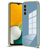 قاب گوشی Samsung galaxy A34 ژله ای مای کیس گلد لاین دور طلایی براق محافظ لنز دار