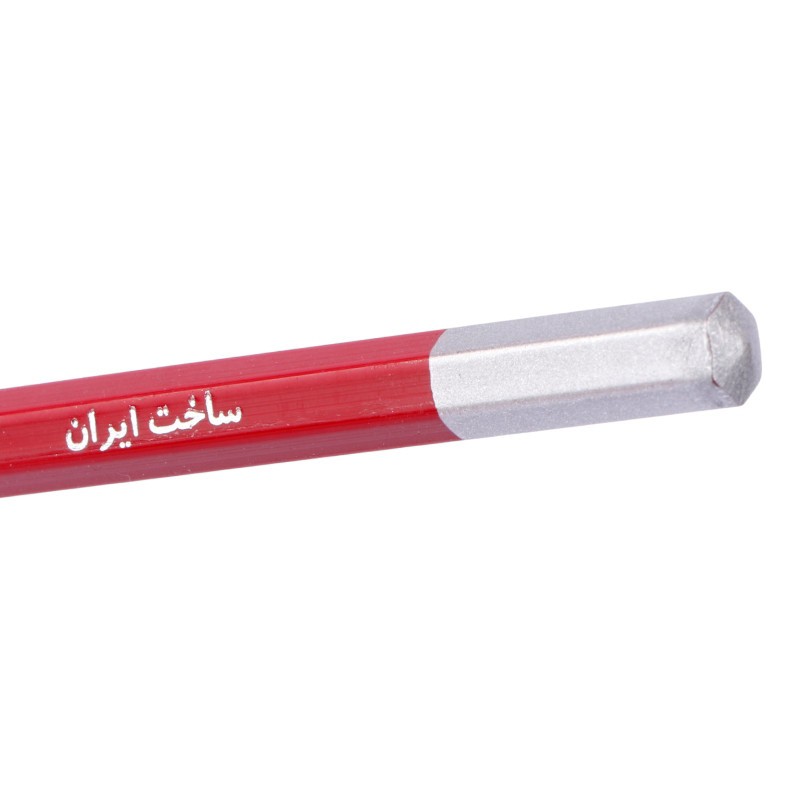 مداد قرمز شش ضلعی آدمیرال Admiral 861R،پررنگ و روان،مقاوم در برابر شکستگی،درجه سختی نوک HB،بسته 12 عددی