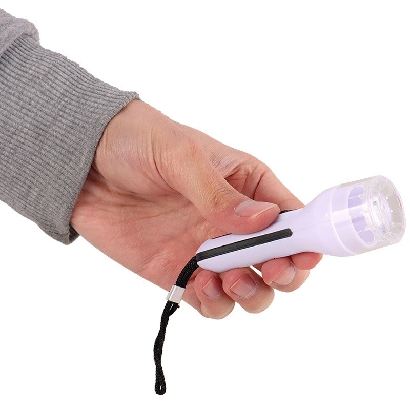 چراغ قوه بند دار پلاستیکی مدل CX-T50،دارای لامپ LED پر نور،قابل استفاده در باغ،خودرو،کوهنوردی و... (بسته 1 عددی)