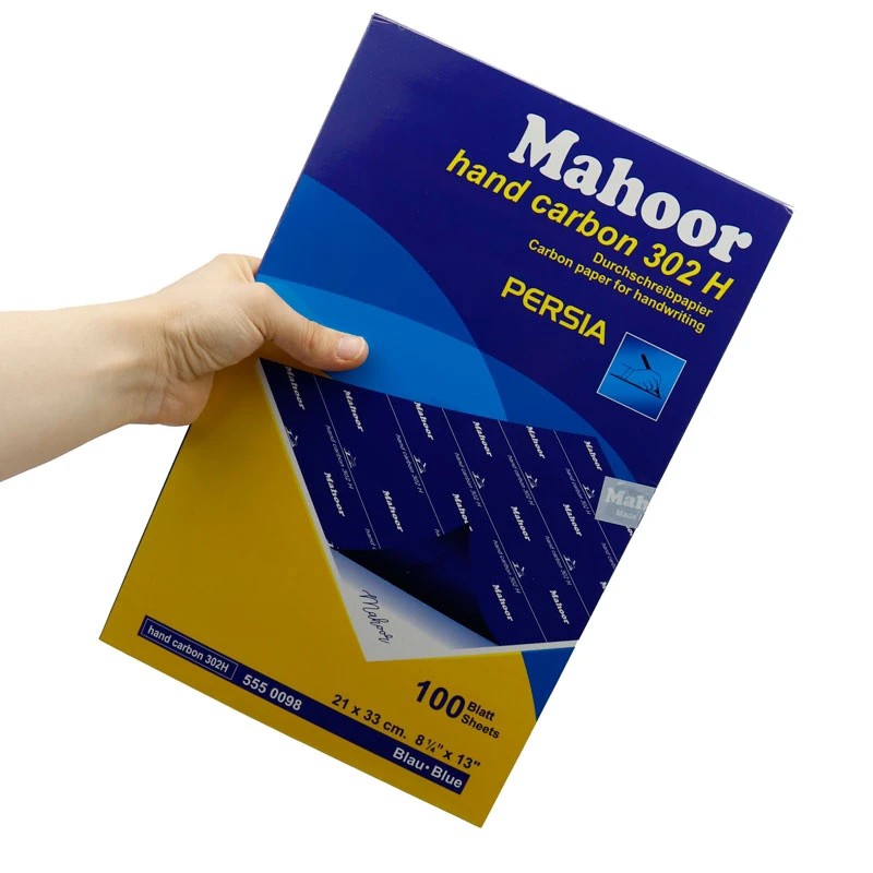 کاربن A4 آبی ماهور Mahoor 302H/کاغذ کاربن آبی ماهور مدل H302/مناسب برای رونوشت برداشتن از مطالب (بسته 1 برگی)