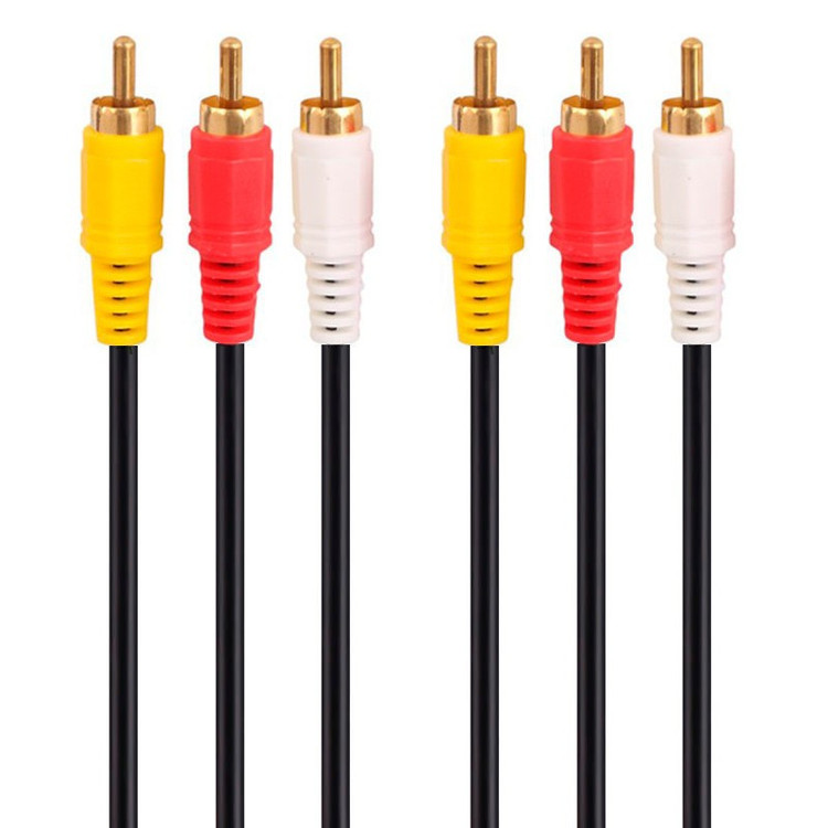 کابل ضخیم 3 به 3 RCA مدل F.A.S طول 1.5 متری،بدون نویز،مناسب برای انتقال صدا و تصویر،کیفیت ساخت بالا (فیش 3 به 3)