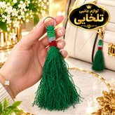 جاکلیدی زندان بافت حلقه دار نخ ابریشمی (سایز متوسط) مناسب برای آویزان کردن روی کیف ایرپاد و انواع کوله،کلید و سوییچ و...