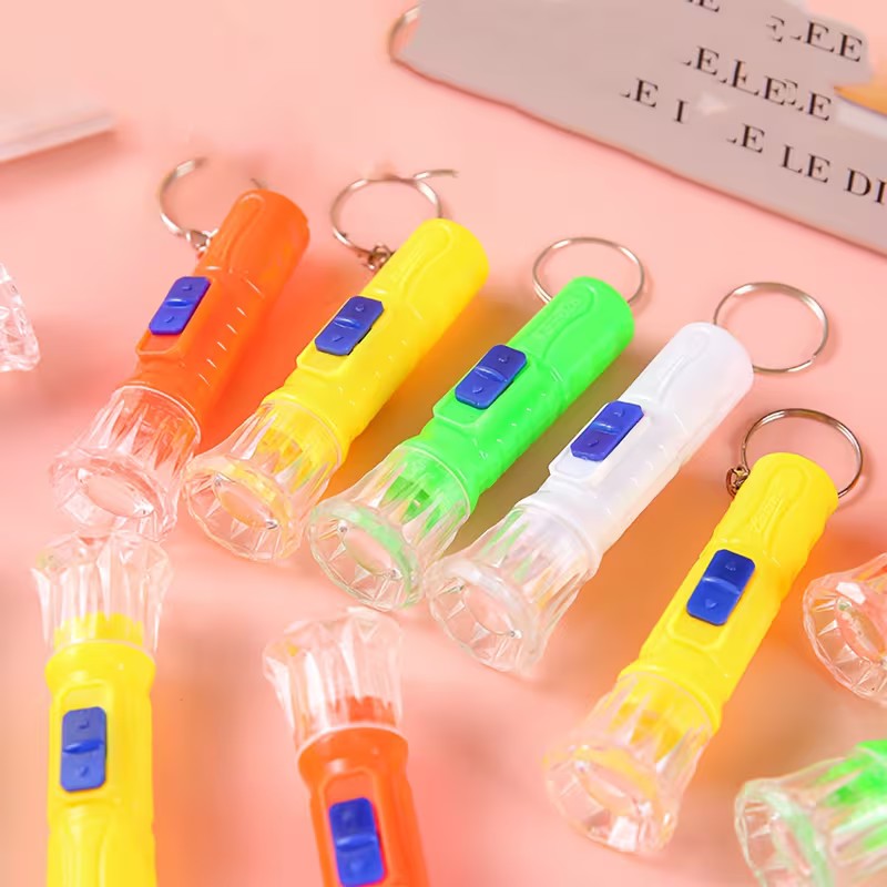 جاکلیدی فانتزی طرح چراغ قوه (چراغ دستی) مدل WJ-828 مجهز به یک عدد چراغ LED،قابل استفاده در باغ،خودرو،کوهنوردی و...