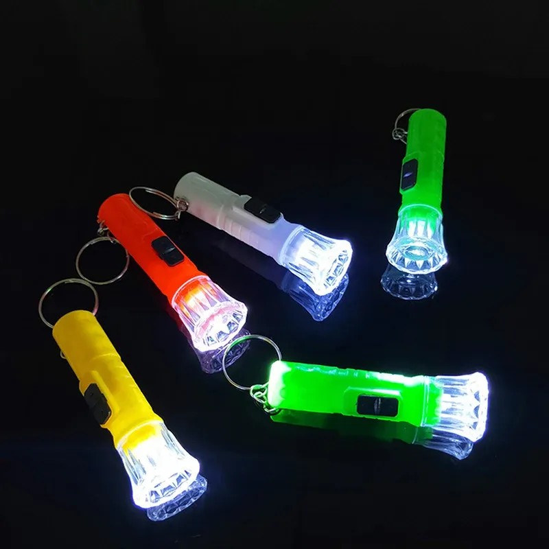 جاکلیدی فانتزی طرح چراغ قوه (چراغ دستی) مدل WJ-828 مجهز به یک عدد چراغ LED،قابل استفاده در باغ،خودرو،کوهنوردی و...