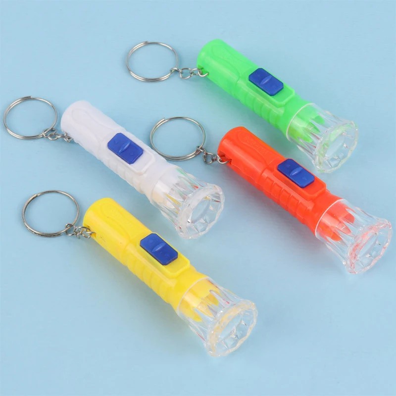 جاکلیدی فانتزی طرح چراغ قوه (چراغ دستی) مدل WJ-828 مجهز به یک عدد چراغ LED،قابل استفاده در باغ،خودرو،کوهنوردی و...