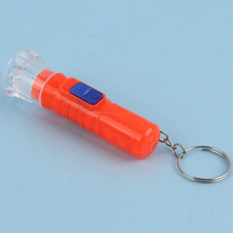 جاکلیدی فانتزی طرح چراغ قوه (چراغ دستی) مدل WJ-828 مجهز به یک عدد چراغ LED،قابل استفاده در باغ،خودرو،کوهنوردی و...