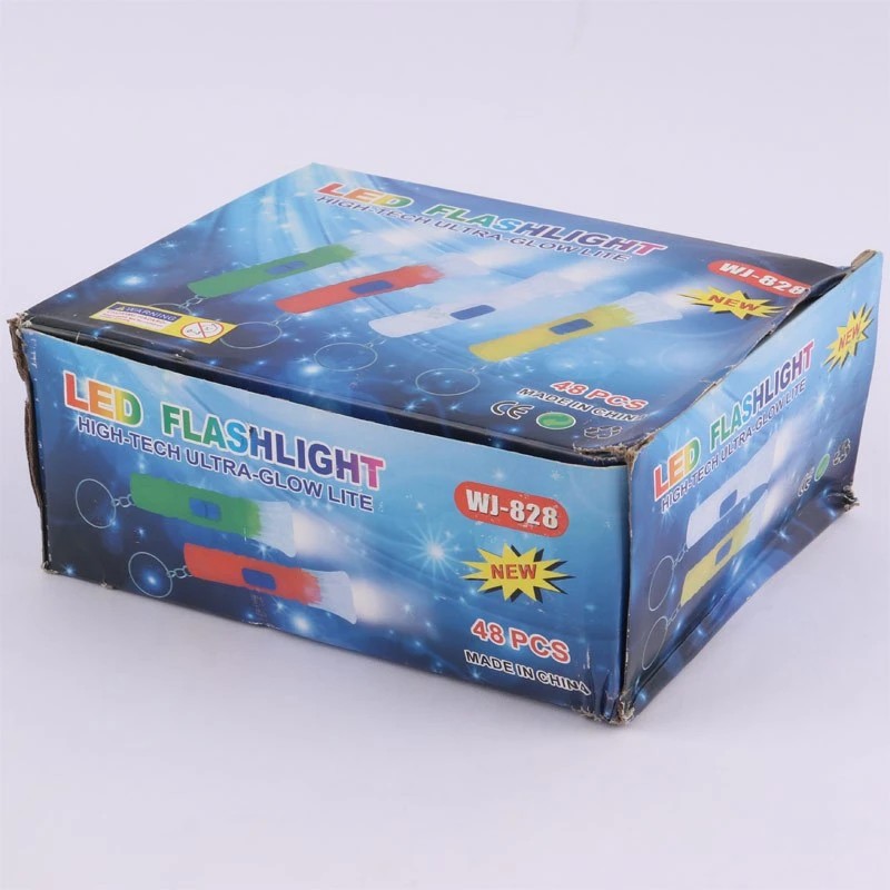 جاکلیدی فانتزی طرح چراغ قوه (چراغ دستی) مدل WJ-828 مجهز به یک عدد چراغ LED،قابل استفاده در باغ،خودرو،کوهنوردی و...
