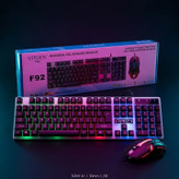 ست ماوس و کیبورد گیمینگ مدل F92 RGB دارای کلید های نرم و کم صدا،مناسب برای گیم،تایپ و استفاده روزمره (تخفیف ویژه)