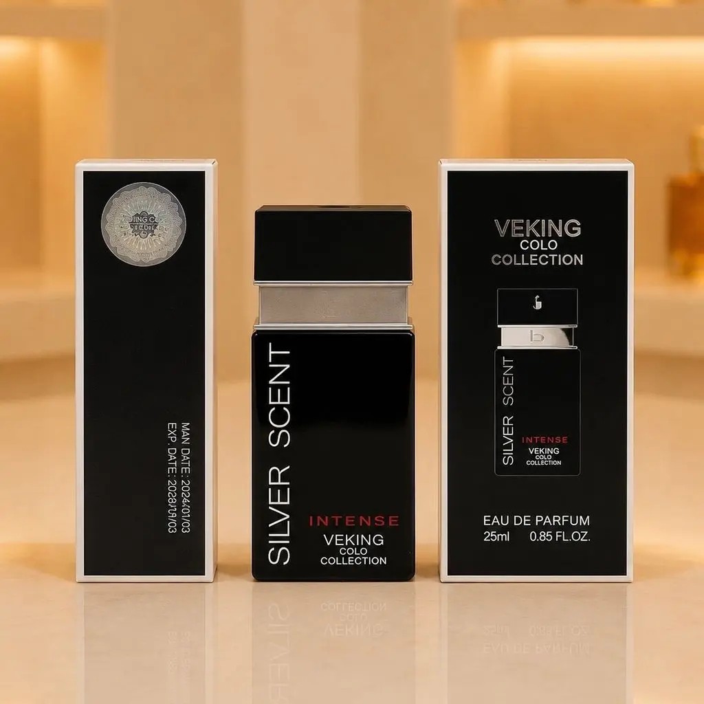 عطر جیبی مردانه ویکینگ کولو کالکشن مدل سیلورسنت (هولوگرام دار شرکتی) با رایحه ای گرم و تلخ حجم 25 میلی لیتر (تخفیف ویژه)