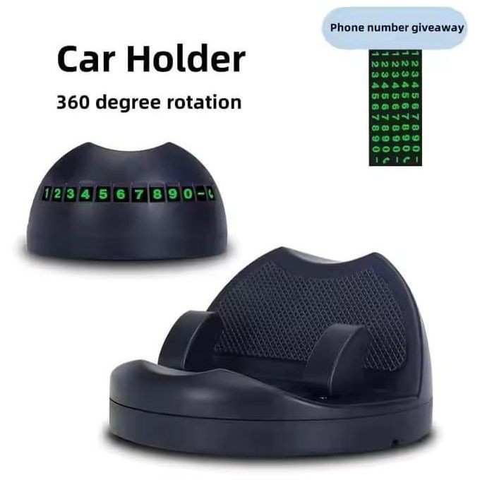 هولدر و پارک فون چرخشی 360 درجه مدل S655 دارای پایه بدون لغزش،همراه با 5 مجموعه شماره،مناسب برای تمامی خودرو ها