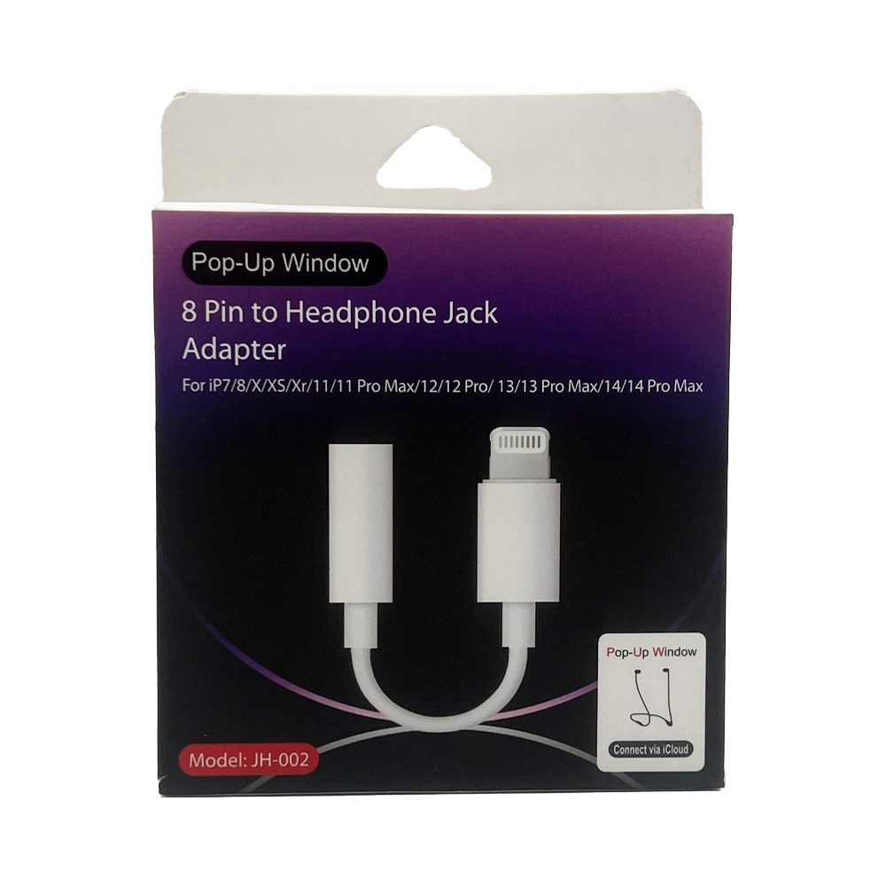 تبدیل Lightning به جک 3.5 میلی متری JH-002/مبدل بلوتوثی لایتنینگ به جک 3/5 میلی متری صدا JH-002 (تبدیل لایتنینگ به AUX)