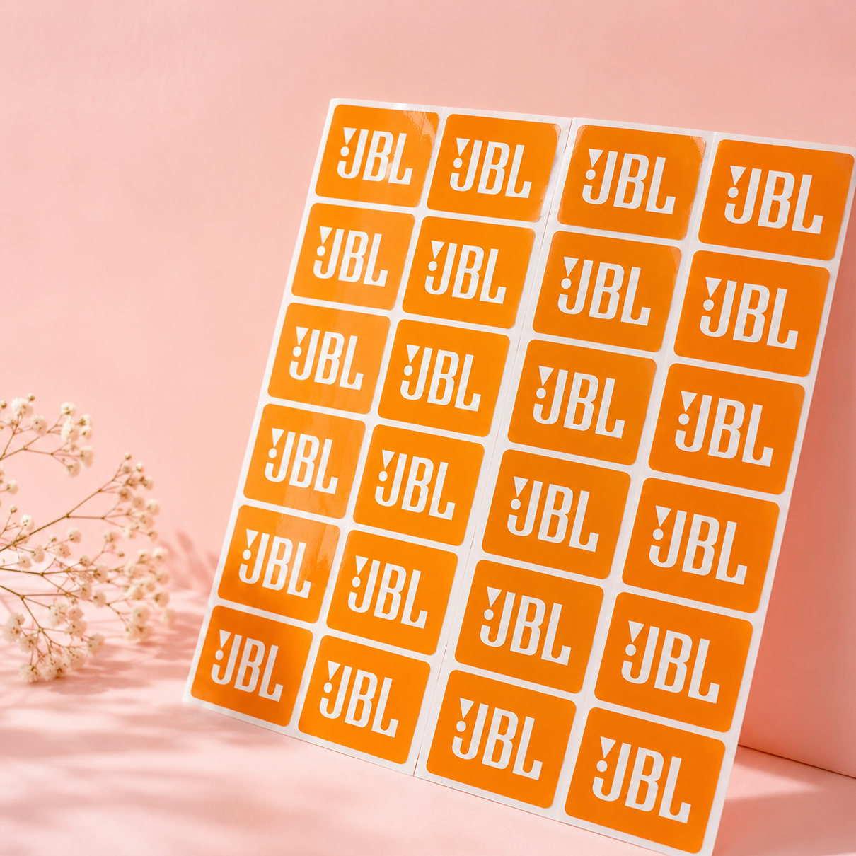 برچسب ضدآب و قابل شستشو طرح جی بی ال JBL با قدرت چسبندگی بالا،مناسب برای سیستم صوتی،هدفون،اسپیکر،ایرپاد (بسته 1 عددی)