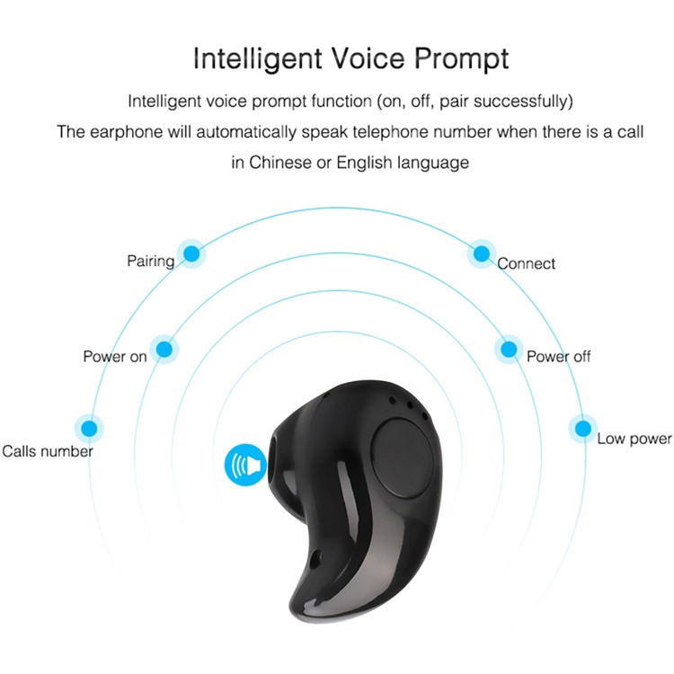 هندزفری بلوتوثی تک گوش حلزونی مدل S530 طرح Jabra Mini (کوچکترین هندزفری بلوتوثی) مناسب برای رانندگان جهت ایمنی بیشتر