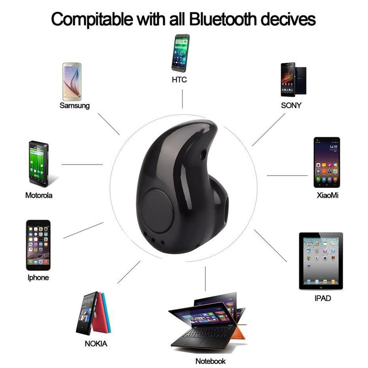 هندزفری بلوتوثی تک گوش حلزونی مدل S530 طرح Jabra Mini (کوچکترین هندزفری بلوتوثی) مناسب برای رانندگان جهت ایمنی بیشتر