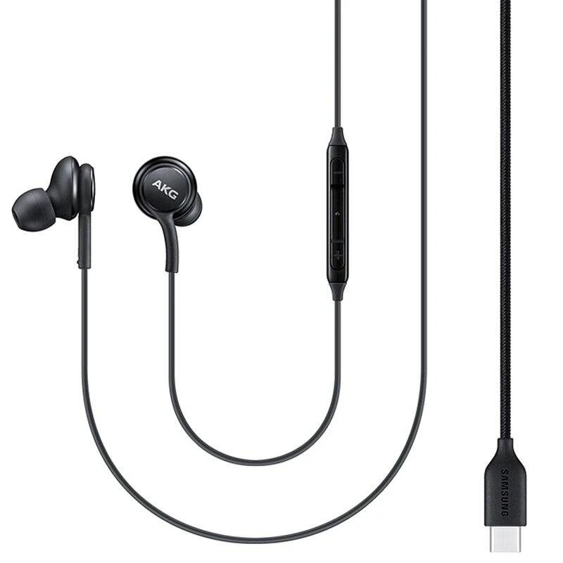 هندزفری سیمی اورجینال سامسونگ ای کی جی مدل AKG DM-10 با کانکتور Type-C مجهز به کلید های فیزیکی برای کنترل ولوم موسیقی