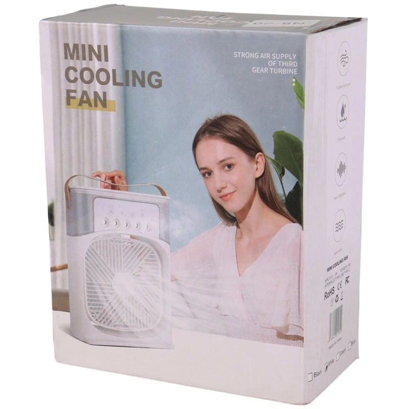 پنکه رومیزی رطوبت ساز (مه پاش) مدل NB-20 دارای مخزن آب با ظرفیت 600 میلی لیتر،مجهز به 3 حالت تغییر سرعت گردش فن و اسپری