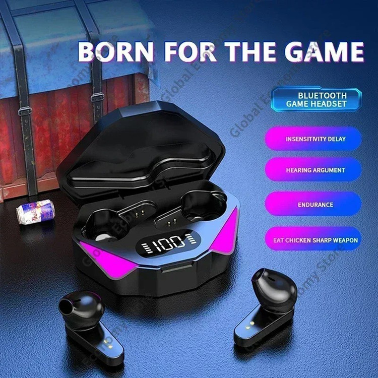 هندزفری بلوتوثی گیمینگ مدل TWS-X15 مجهز به سیستم کاهش نویز و دارای حالت Game،پشتیبانی از فناوری TWS،دارای نورپردازی زیبا