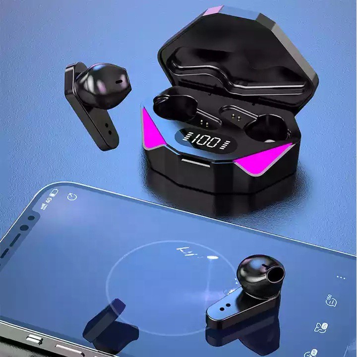 هندزفری بلوتوثی گیمینگ مدل TWS-X15 مجهز به سیستم کاهش نویز و دارای حالت Game،پشتیبانی از فناوری TWS،دارای نورپردازی زیبا